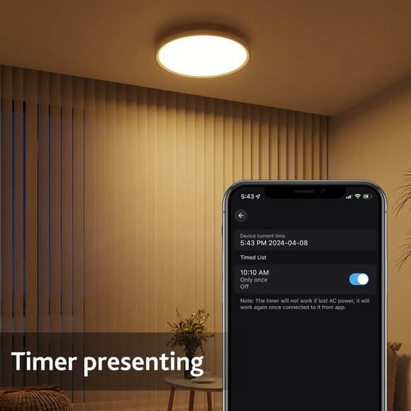 11.8 Inche Ceiling Light Fixture Flush Mount (White) - Picture 2 of 10